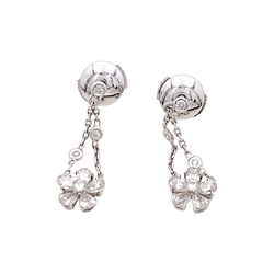 Boucles d'oreilles Pendantes MESSIKA "Spring" en or blanc et diamants - Castafiore