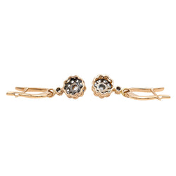 Boucles d'oreilles Pendantes Or rose Diamant - Castafiore