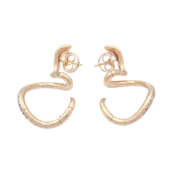 Boucles d'oreilles Pendantes Pasquale Bruni "Snake" en or rose et diamants - Castafiore