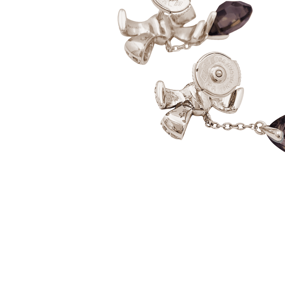 Boucles d'oreilles Pendantes POMELLATO "Forever" en or, quartz et diamants - Castafiore