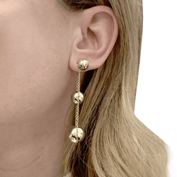 Boucles d'oreilles Pendantes TIFFANY & CO. "HardWear Drop Ball" en or jaune - Castafiore
