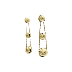 Boucles d'oreilles Pendantes TIFFANY & CO. "HardWear Drop Ball" en or jaune - Castafiore