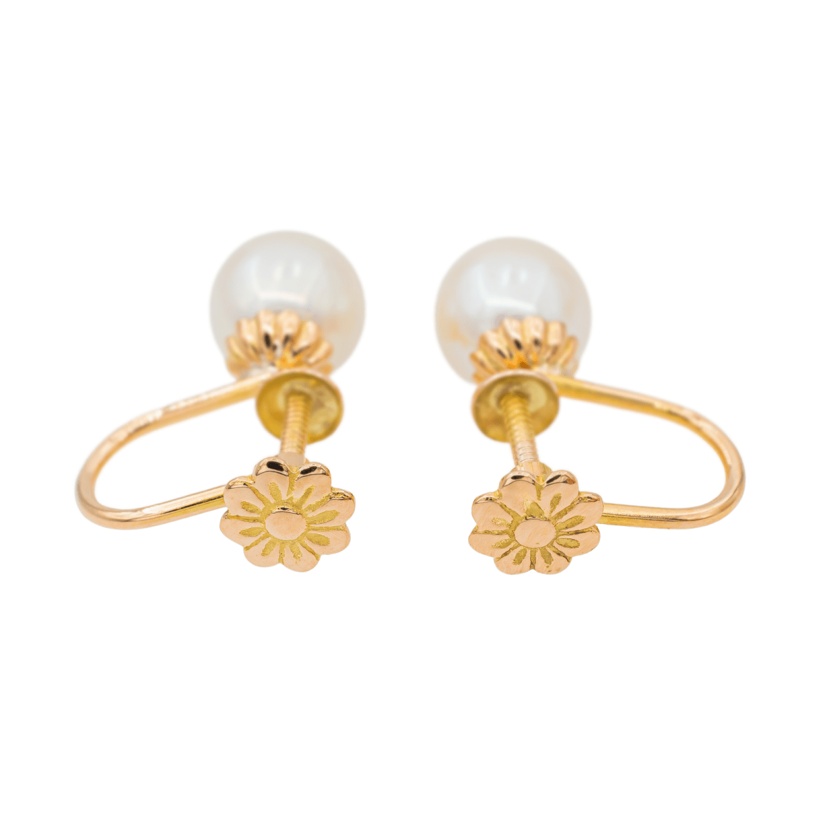 Boucles d'oreilles Perle Or rose Perle - Castafiore