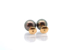 Boucles d'oreilles perles de Tahiti en or 18k - Castafiore
