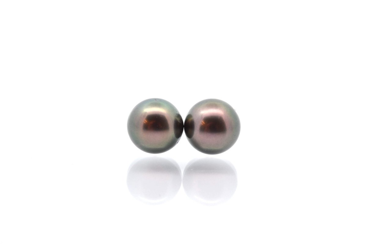 Boucles d'oreilles perles de Tahiti en or 18k - Castafiore