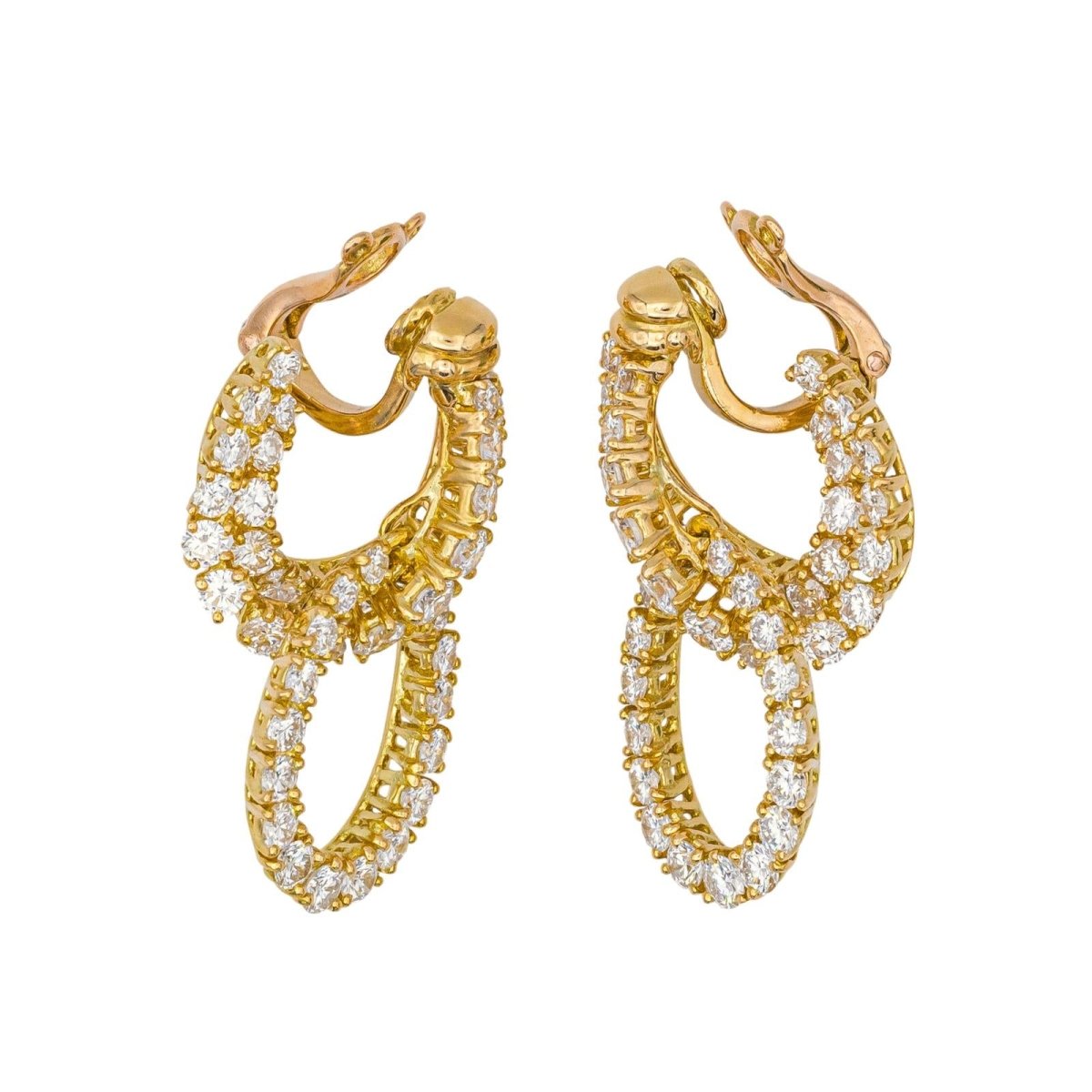 Boucles d'oreilles PIAGET en or jaune et diamants - Castafiore