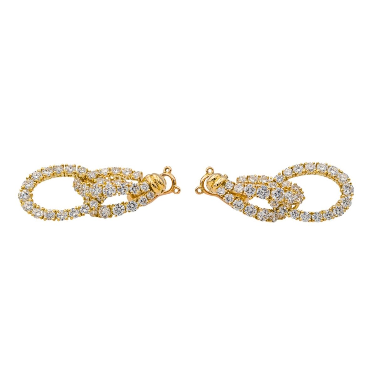 Boucles d'oreilles PIAGET en or jaune et diamants - Castafiore