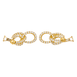 Boucles d'oreilles PIAGET en or jaune et diamants - Castafiore
