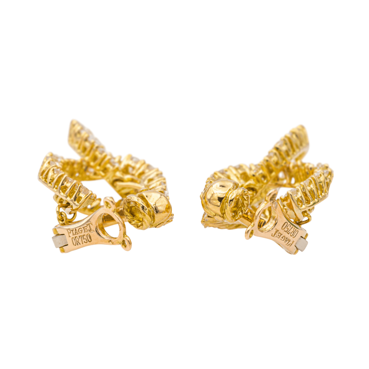 Boucles d'oreilles PIAGET en or jaune et diamants - Castafiore