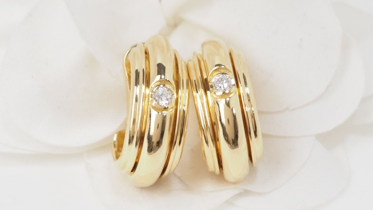 Boucles d'oreilles PIAGET "Possession" en or jaune et diamant - Castafiore