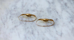 Boucles d'Oreilles Poissardes Anciennes Or et Email - Castafiore