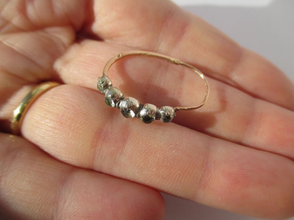 Boucles d'oreilles Poissardes en or rose et argent - Castafiore