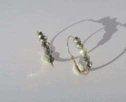 Boucles d'oreilles Poissardes en or rose et argent - Castafiore