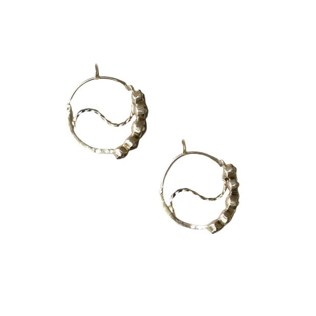 Boucles d'oreilles Poissardes, grenats, or jaune - Castafiore