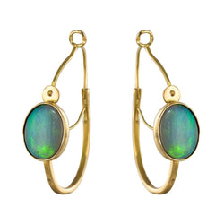 Boucles d'oreilles poissardes opales - Castafiore