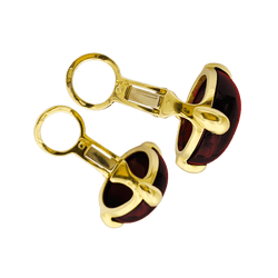 Boucles d'oreilles Pomellato, "Griffe", grenat, or jaune. - Castafiore