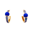 Boucles d'oreilles POMELLATO "M'ama non M'ama" en or rose, saphirs et lapis - lazuli - Castafiore