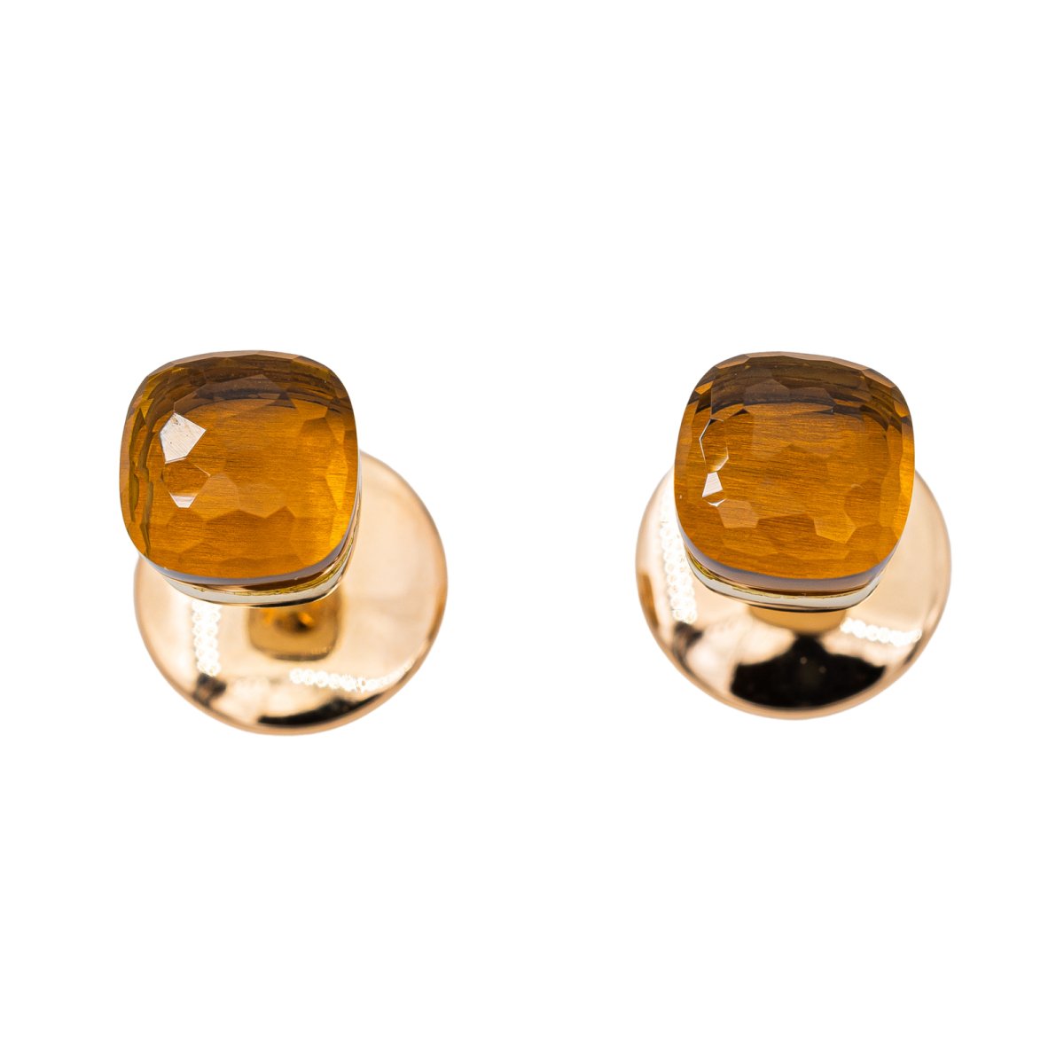 Boucles d'oreilles POMELLATO "Nudo" en Or jaune et Citrine - Castafiore