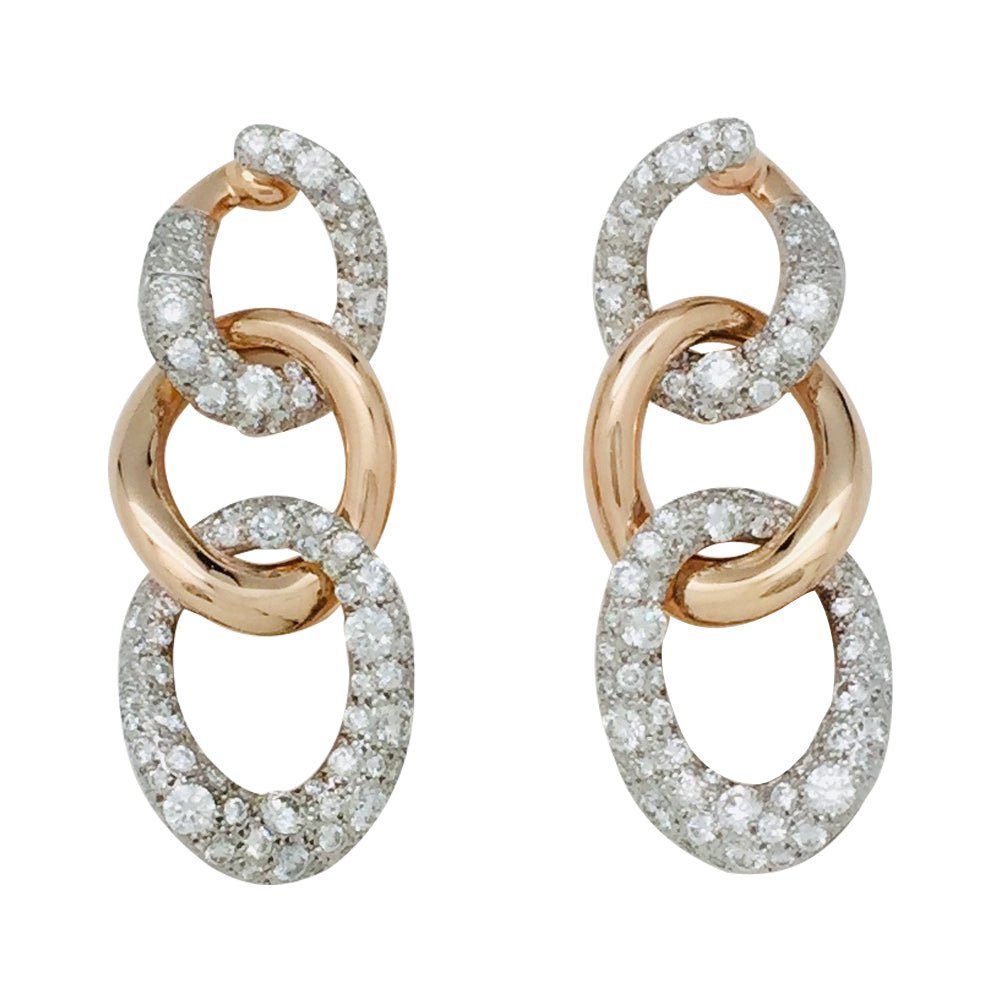 Boucles d'oreilles POMELLATO "Tango" en or rose et diamants - Castafiore