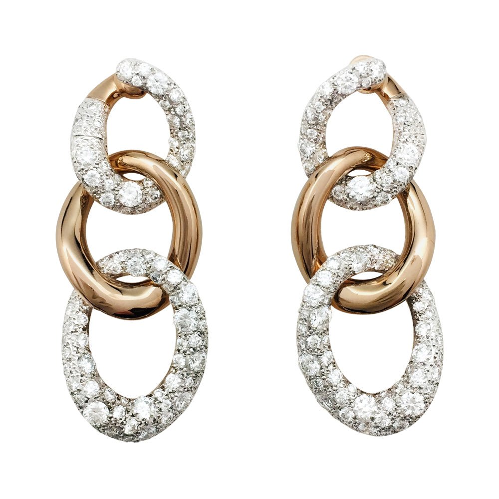 Boucles d'oreilles POMELLATO "Tango" en or rose et diamants - Castafiore