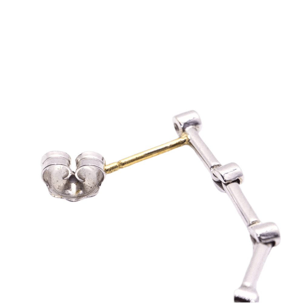 Boucles d'oreilles PRASIOLITE en or blanc et diamants - Castafiore