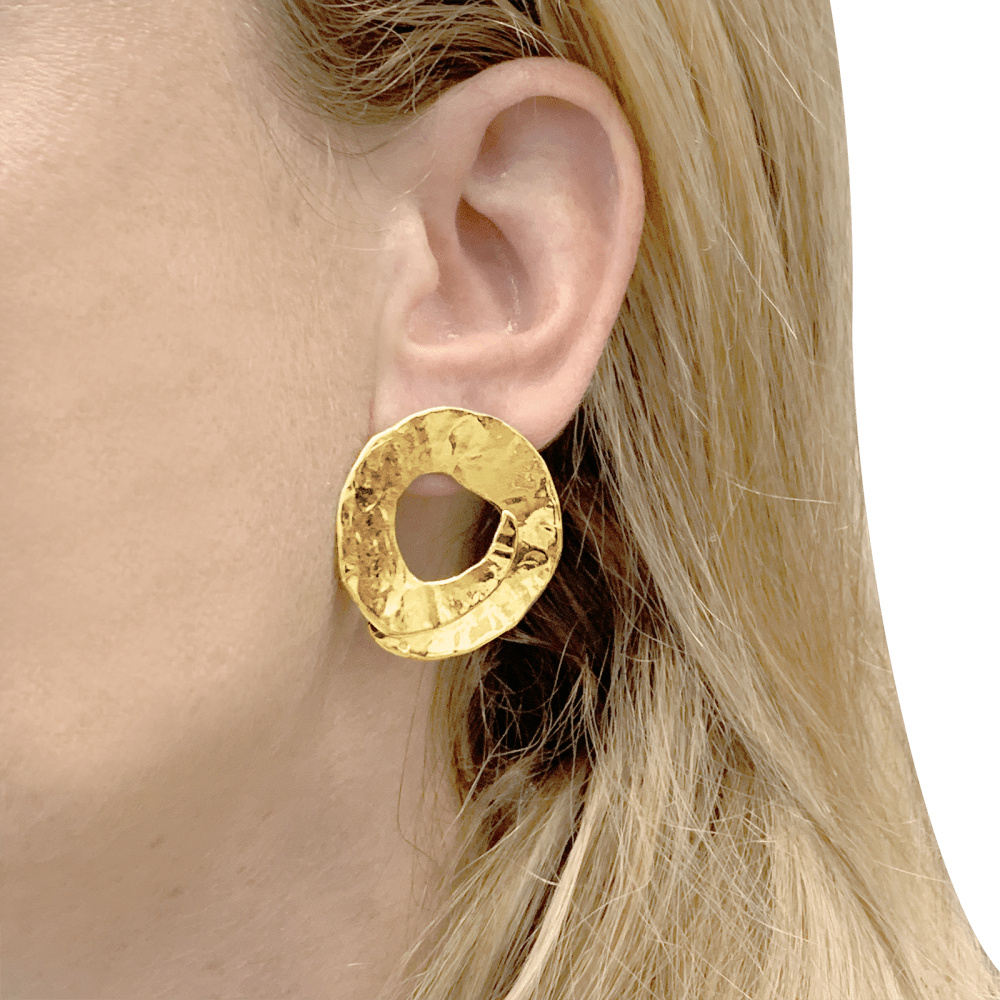 Boucles d'oreilles Puces ARTHUS-BERTRAND en or jaune - Castafiore