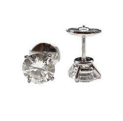 Boucles d'oreilles Puces CARTIER en or blanc et diamants - Castafiore