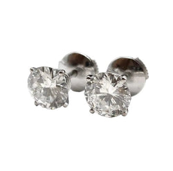 Boucles d'oreilles Puces CARTIER en or blanc et diamants - Castafiore