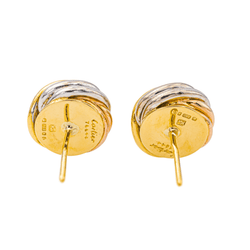 Boucles d'oreilles Puces CARTIER "Trinity" en or jaune, or blanc et or rose - Castafiore