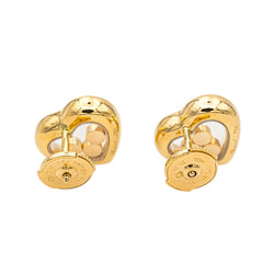 Boucles d'oreilles Puces CHOPARD "Happy Diamonds Icons" en or jaune et diamants - Castafiore