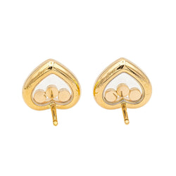 Boucles d'oreilles Puces CHOPARD "Happy Diamonds Icons" en or jaune et diamants - Castafiore