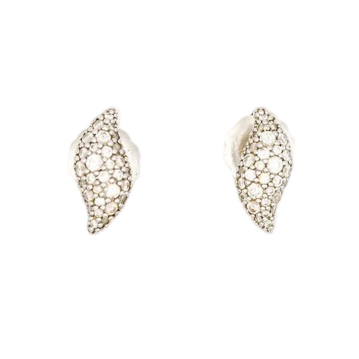 Boucles d'oreilles Puces DAVID YURMAN en argent et diamants - Castafiore