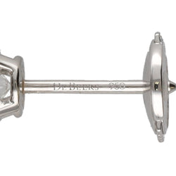 Boucles d'oreilles Puces DE BEERS en platine et diamants - Castafiore