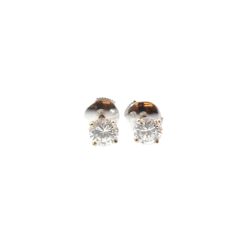 Boucles d'oreilles puces diamants de 0,44ct - Castafiore