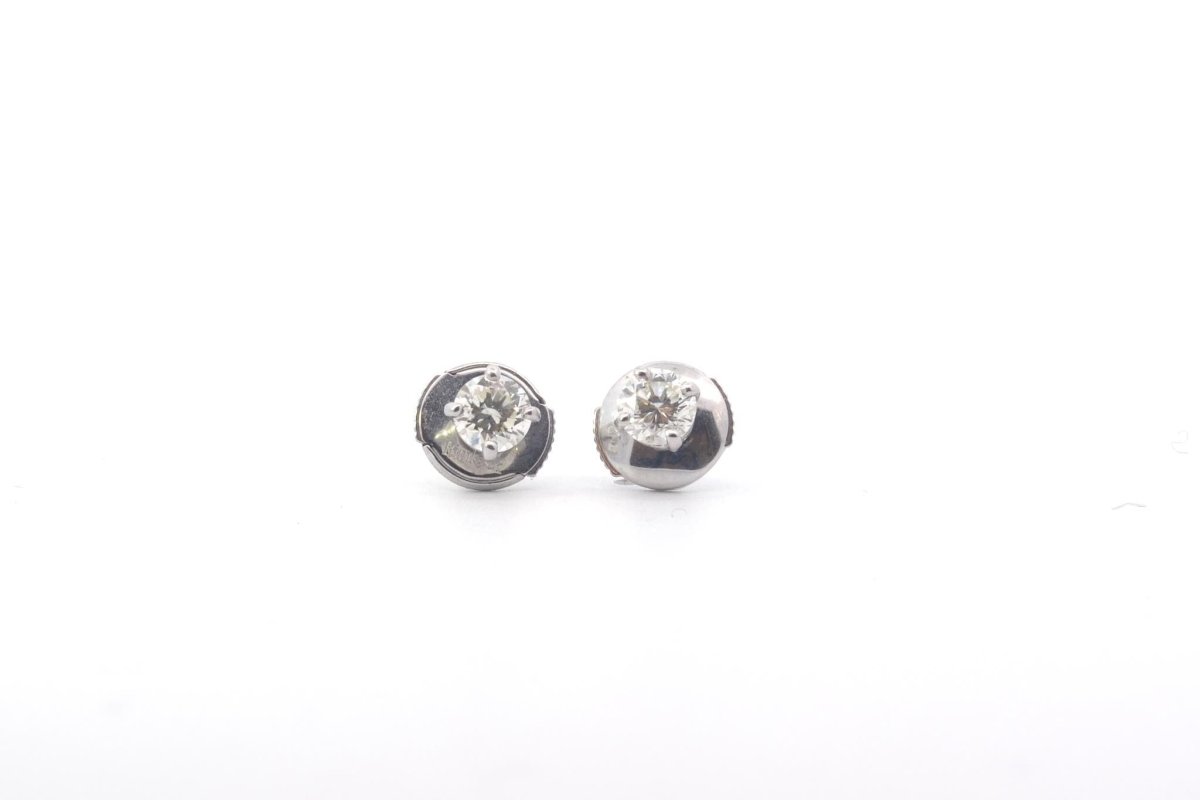 Boucles d’oreilles puces diamants extra blanc - Castafiore