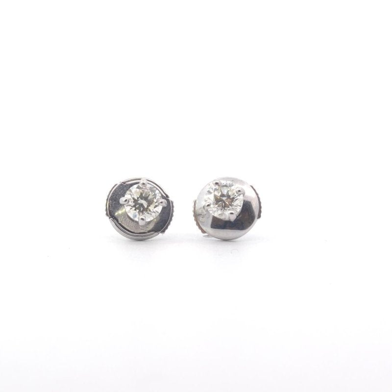 Boucles d’oreilles puces diamants extra blanc en or 18k - Castafiore