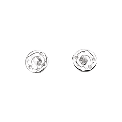 Boucles d'oreilles Puces DINH VAN "Pulse" en or blanc et diamants - Castafiore
