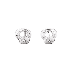 Boucles d'oreilles Puces DINH VAN "Pulse" en or blanc et diamants - Castafiore