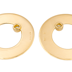 Boucles d'oreilles Puces DINH VAN "Target" en or jaune et diamant - Castafiore