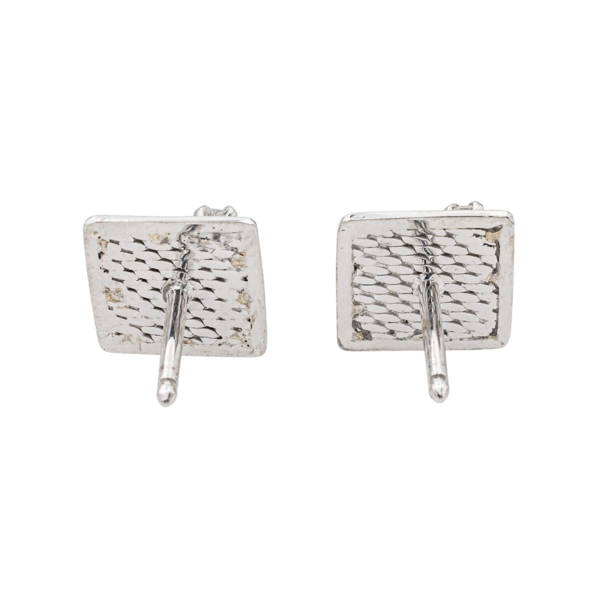 Boucles d'oreilles Puces en or blanc, émeraudes et diamants - Castafiore
