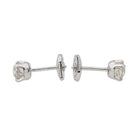 Boucles d'oreilles Puces en or blanc et diamant - Castafiore