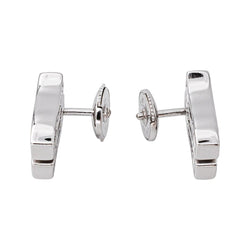 Boucles d'oreilles Puces en or blanc et diamants - Castafiore