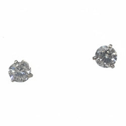 Boucles d'oreilles Puces en or blanc et diamants - Castafiore
