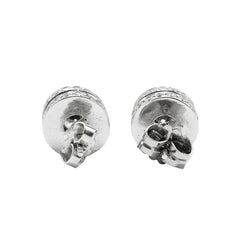 Boucles d'oreilles Puces en or blanc et diamants - Castafiore