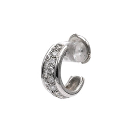 Boucles d'oreilles Puces en or blanc et diamants - Castafiore