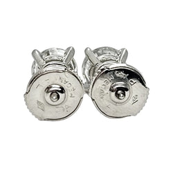 Boucles d'oreilles Puces en or blanc et diamants - Castafiore