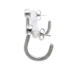 Boucles d'oreilles Puces en or blanc et diamants - Castafiore