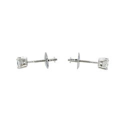 Boucles d'oreilles Puces en or blanc et diamants - Castafiore