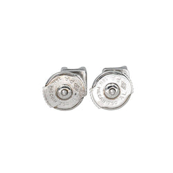 Boucles d'oreilles Puces en or blanc et diamants - Castafiore