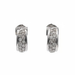 Boucles d'oreilles Puces en or blanc et diamants - Castafiore
